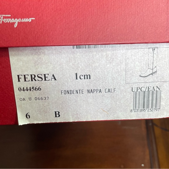 Salvatore Ferragamo Leather Fersea Gancini 1cm Riding Boots - Picture 7 of 7